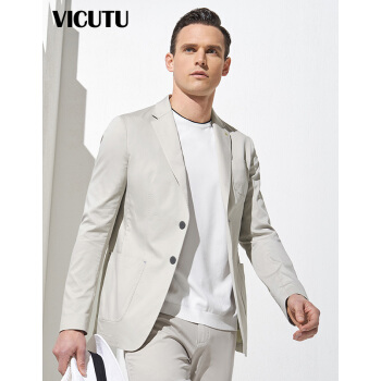 VICUTU男性の高品質の綿紡績スウフィッツ単品浅灰男性外套VS 811930 latogーレ180/100 B