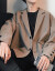 古莱登2019春新品の香港风布レ—ザ男性韩国式ゆったりとしたレトロニクス学生用シングル西着黒M