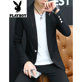 プリイボブイの薄手の男性の中袖の小さーゼの韩国式は身を修めます。7分袖のスツーの春のファッションのオーバーの格がいいです。ファンシーの西の黒の2 XL