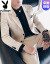 プレイボーイのフラッグシップのオフィシャルショップに小さいスーツの男性の職業のスーツを少し詰めます。韓国式おじゃらかっこいいです。白い男性のスーツは夏と黒の3セット(西+ズボン+シャツ)50/L