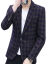 プレレボイツ男性の秋の新商品「チェックの小さいス」男性のコート韩国式おしゃれ修身は小さいスツのメンズ青年が紫Mを少量诘めます。