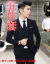 スウィーツ男性5時セト韓国式修身青少年スツー学生スウィーツ結婚ファンシー黒スト+ベスト+ネット+シャツ(腕時計送り)L
